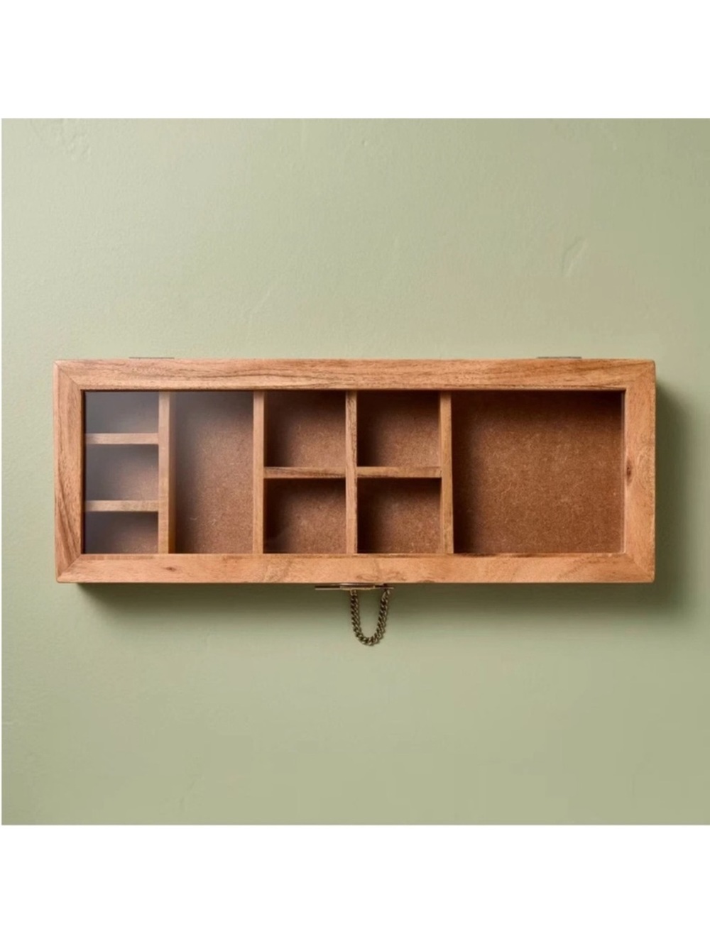 XL Wood Curio Collectables Box - Hearth & Hand with Magnolia NEW